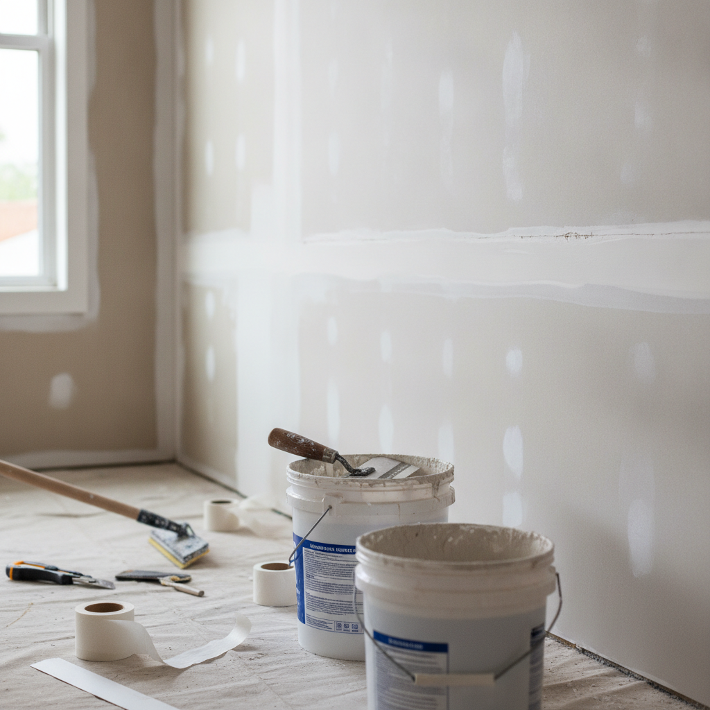 Drywall Finishing - No Face and No Text